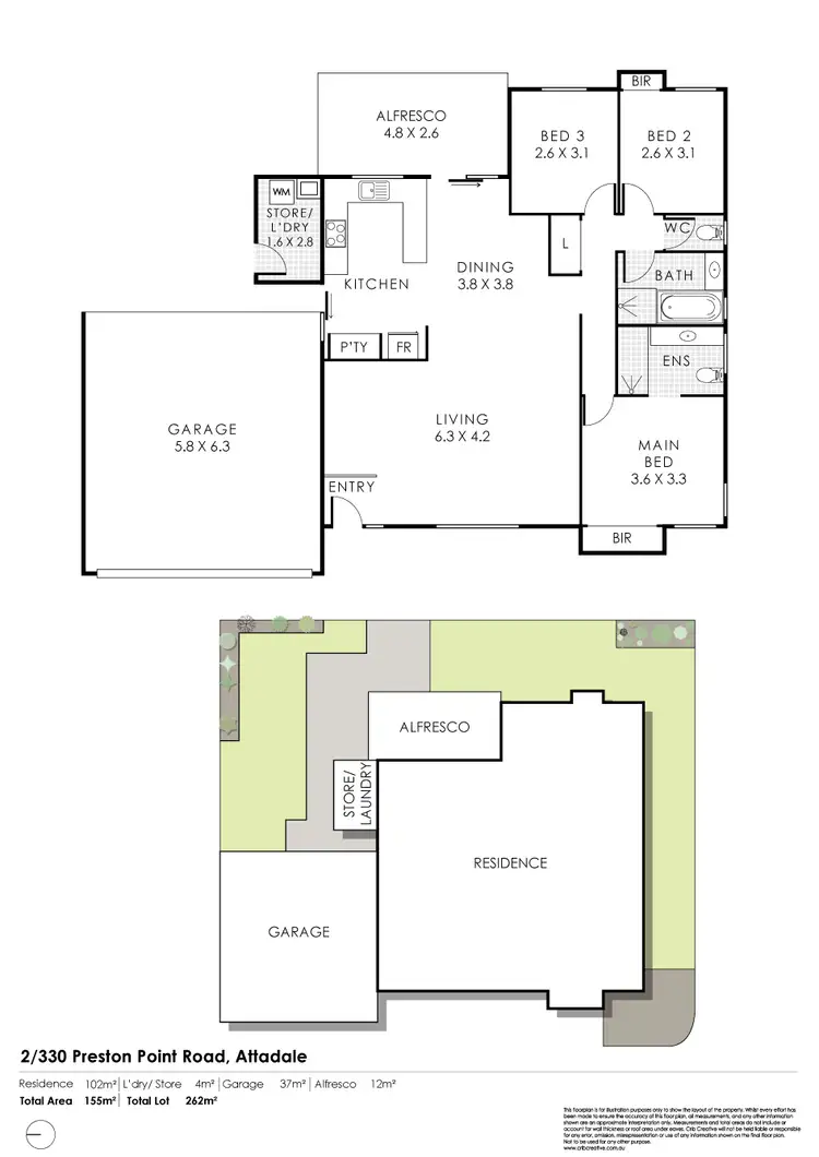 Floorplan of Homely villa listing, 2/330 Preston Point Road, Attadale WA 6156