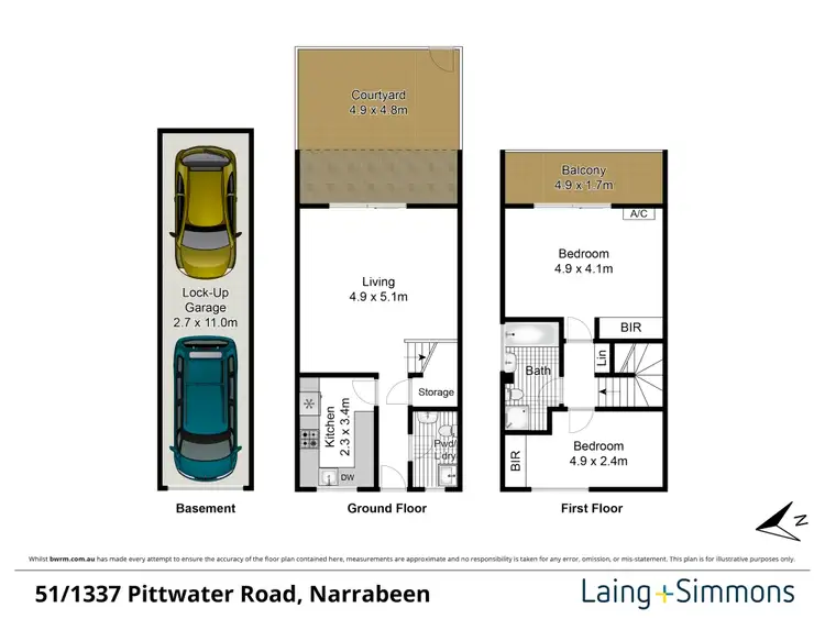 Floorplan of Homely townhouse listing, 51/1337 Pittwater Road, Narrabeen NSW 2101
