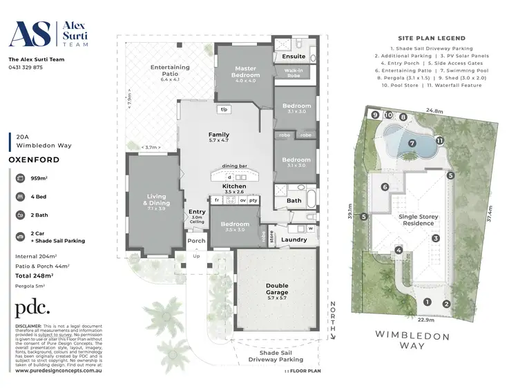 Floorplan of Homely house listing, 20A Wimbledon Way, Oxenford QLD 4210