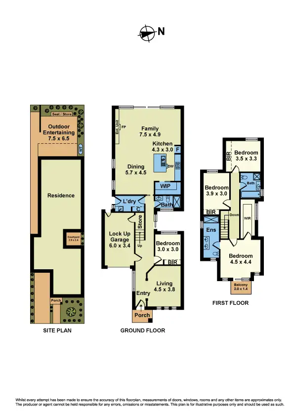 Floorplan of Homely townhouse listing, 84A Kernot Street, South Kingsville VIC 3015