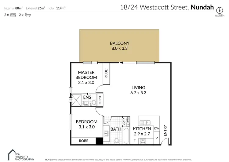 Floorplan of Homely apartment listing, 18/24 Westacott Street, Nundah QLD 4012