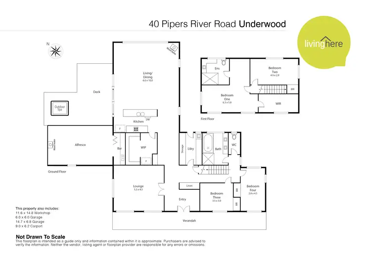 Floorplan of Homely house listing, 40 Pipers River Road, Underwood TAS 7268