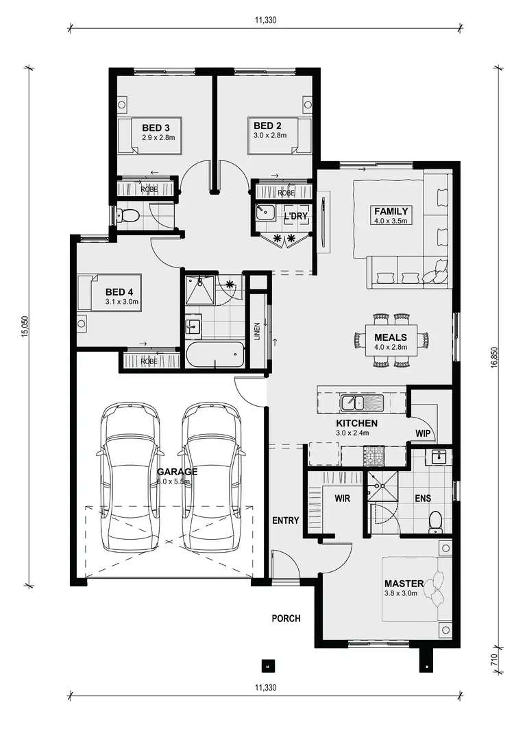 Floorplan of Homely house listing, LOT 1425 SKELETON AVENUE, Truganina VIC 3029
