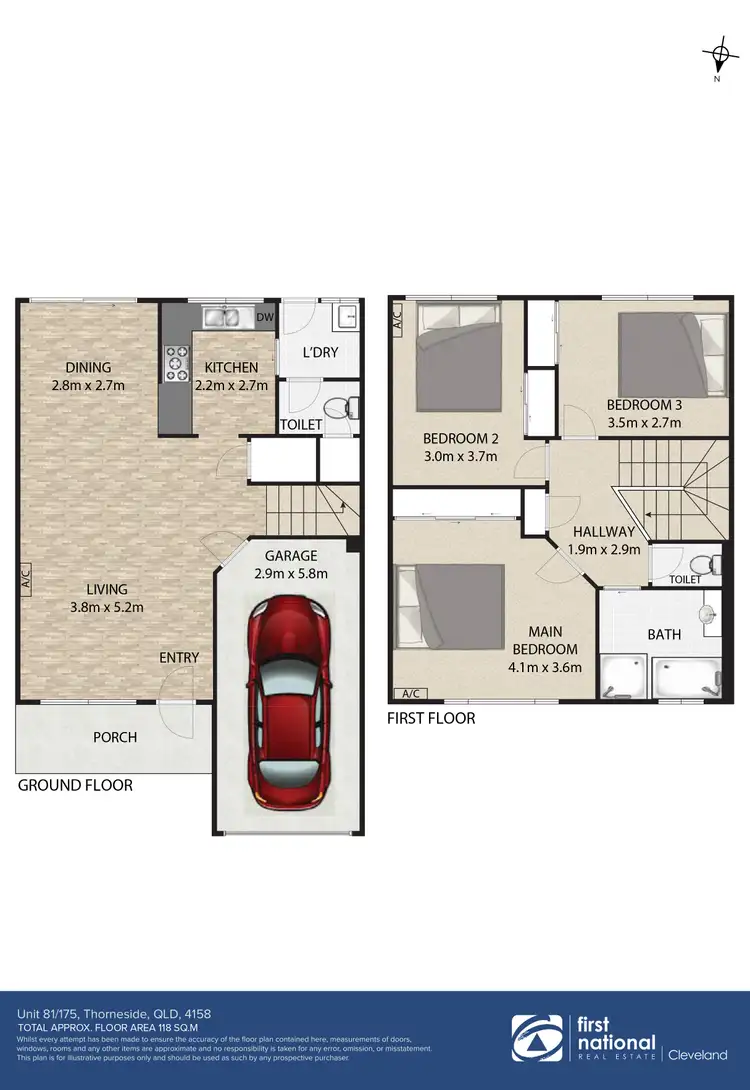 Floorplan of Homely townhouse listing, 81/175-205 Thorneside Road, Thorneside QLD 4158