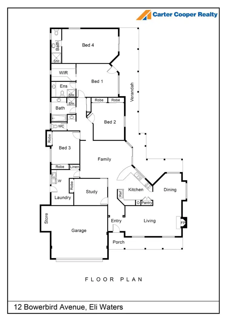 Floorplan of Homely house listing, 12 Bowerbird Avenue, Eli Waters QLD 4655