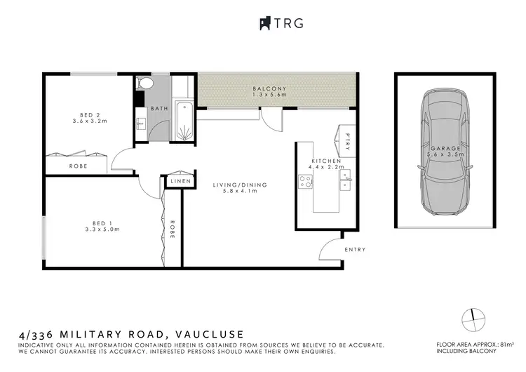 Floorplan of Homely apartment listing, 4/336 Military Road, Vaucluse NSW 2030