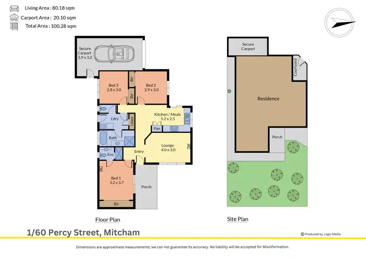 Floorplan of Homely unit listing, 1/60 Percy Street, Mitcham VIC 3132