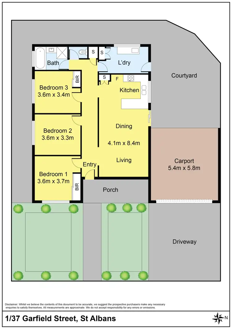 Floorplan of Homely house listing, 1/37 Garfield Street, St Albans VIC 3021
