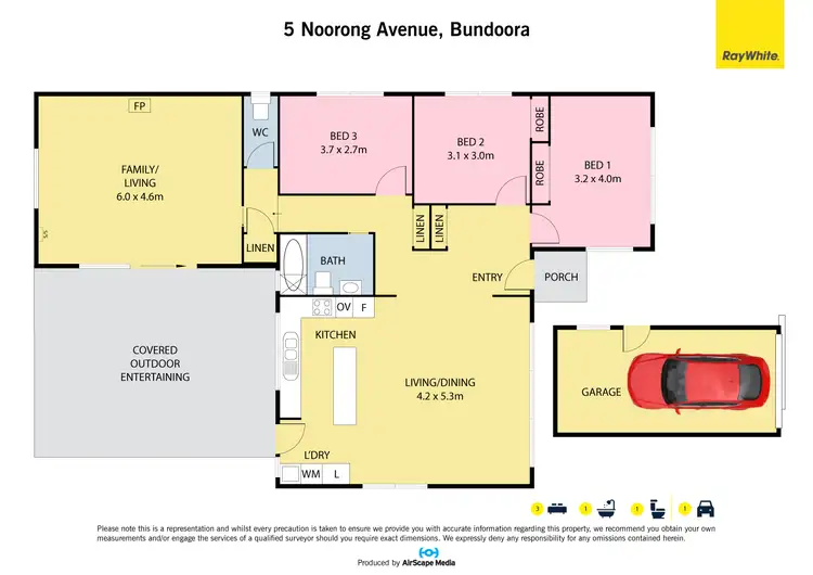 Floorplan of Homely house listing, 5 Noorong Avenue, Bundoora VIC 3083