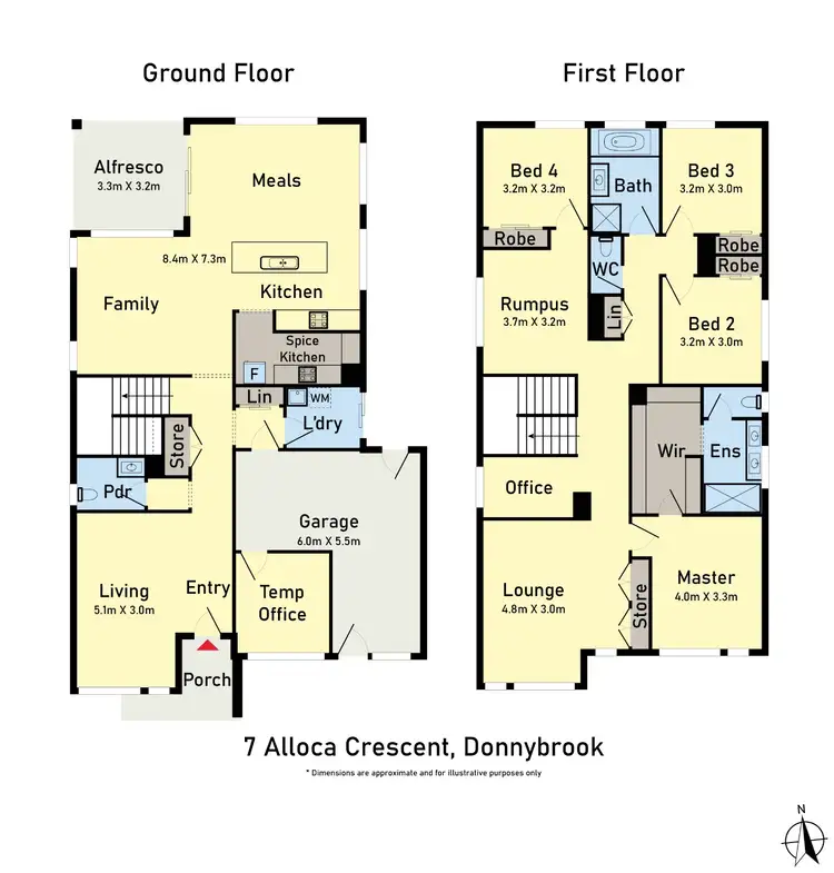 Floorplan of Homely house listing, 7 Alloca Crescent, Donnybrook VIC 3064