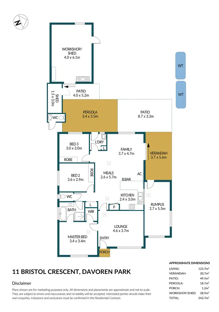 Floorplan of Homely house listing, 11 Bristol Crescent, Davoren Park SA 5113