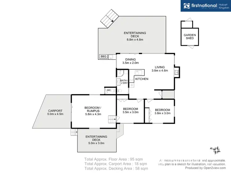 Floorplan of Homely house listing, 26 Serena Road, Adventure Bay TAS 7150