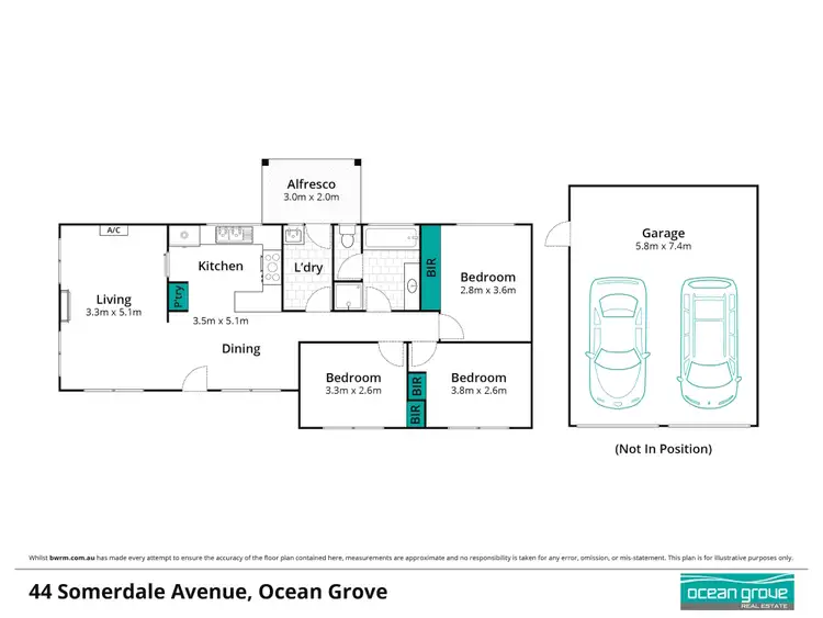 Floorplan of Homely house listing, 44 Somerdale Avenue, Ocean Grove VIC 3226
