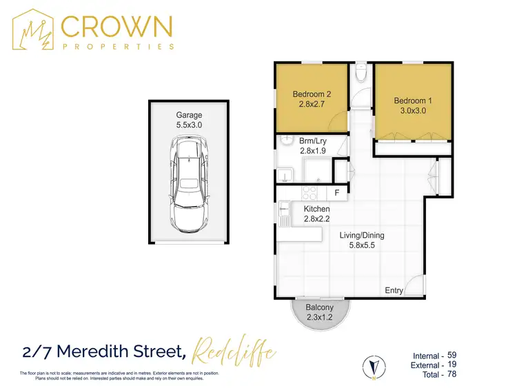 Floorplan of Homely unit listing, 2/7 Meredith Street, Redcliffe QLD 4020