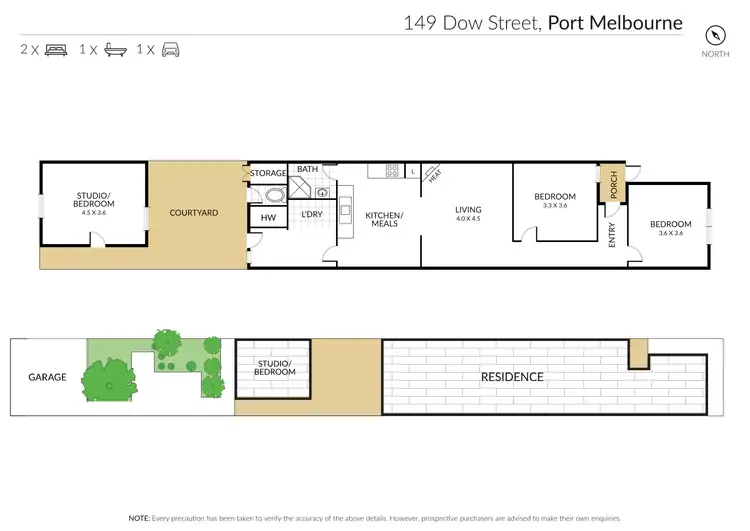 Floorplan of Homely house listing, 149 Dow Street, Port Melbourne VIC 3207