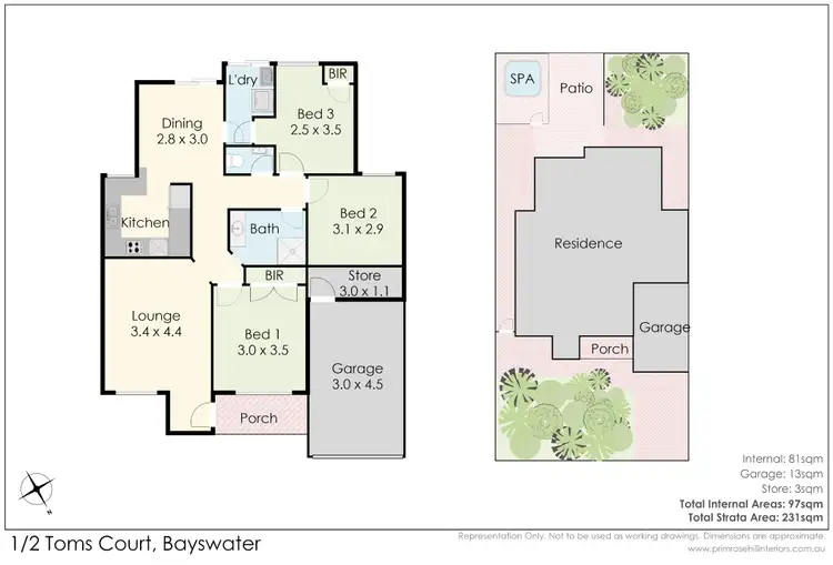 Floorplan of Homely villa listing, 1/2 Toms Court, Bayswater WA 6053