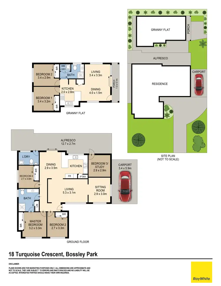 Floorplan of Homely house listing, 18 & 18A Turquoise Crescent, Bossley Park NSW 2176