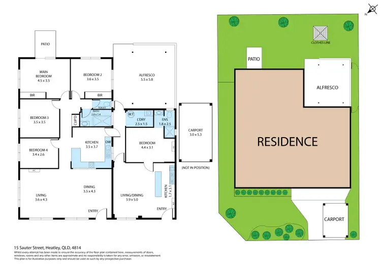 Floorplan of Homely house listing, 15 Sauter Street, Heatley QLD 4814