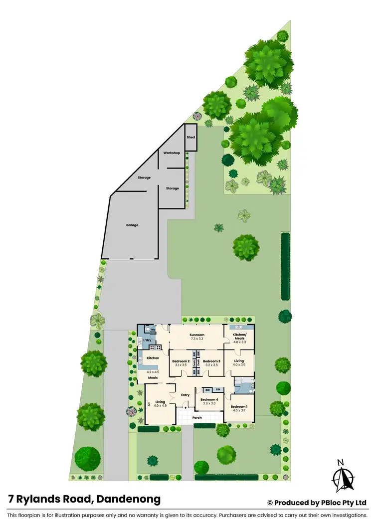 Floorplan of Homely house listing, 7 Rylands Road, Dandenong VIC 3175