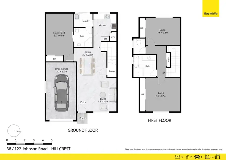 Floorplan of Homely townhouse listing, 38/122 Johnson Road, Hillcrest QLD 4118