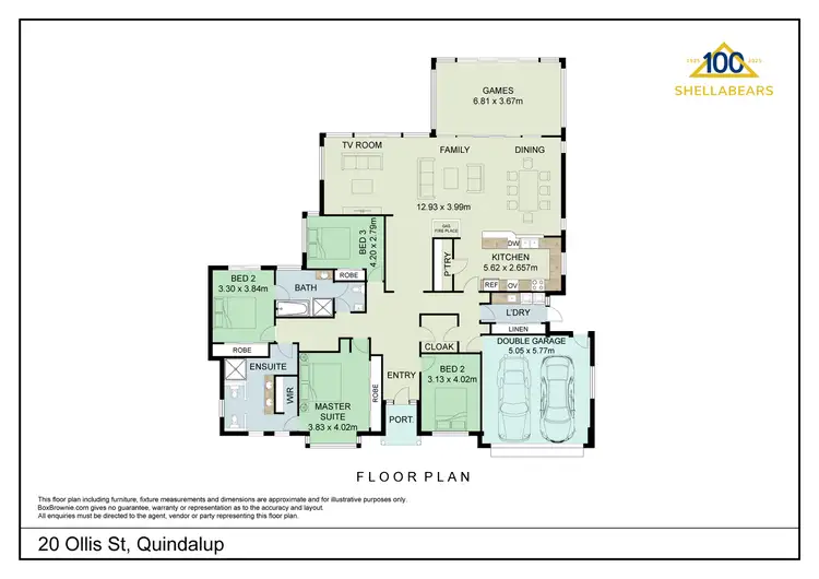 Floorplan of Homely house listing, 20 Ollis Street, Quindalup WA 6281
