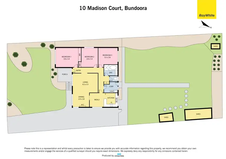 Floorplan of Homely house listing, 10 Madison Court, Bundoora VIC 3083