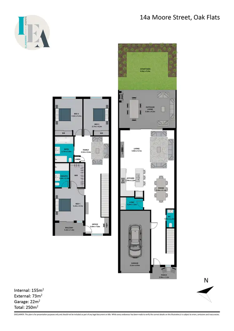 Floorplan of Homely house listing, 14a Moore Street, Oak Flats NSW 2529