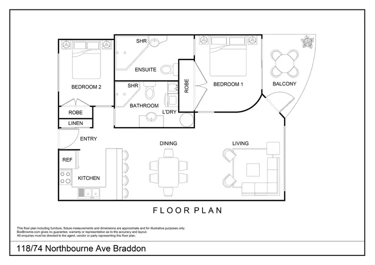 Floorplan of Homely apartment listing, 118/74 Northbourne Avenue, Braddon ACT 2612