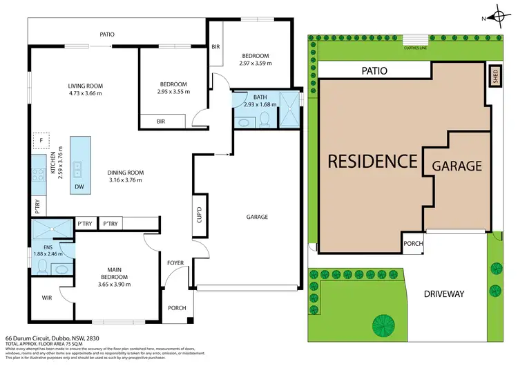 Floorplan of Homely house listing, 66 Durum Circuit, Dubbo NSW 2830