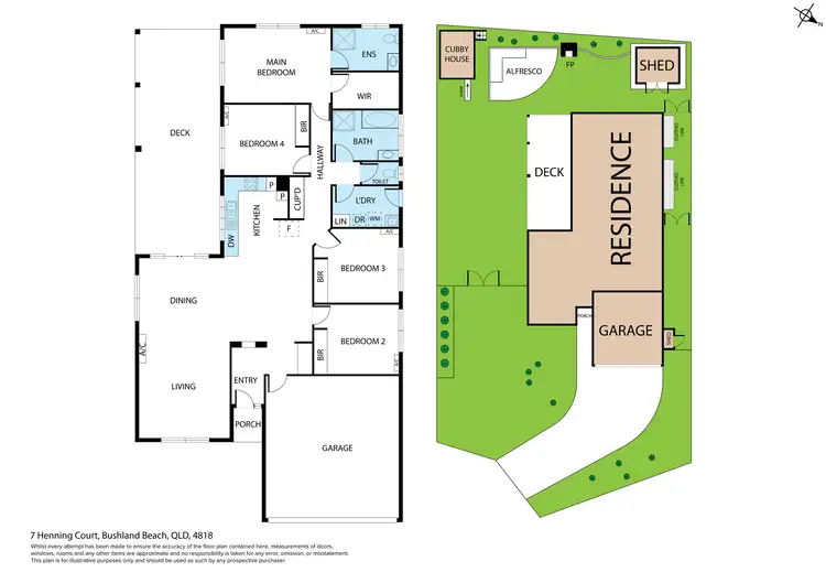 Floorplan of Homely house listing, 7 Henning Court, Bushland Beach QLD 4818
