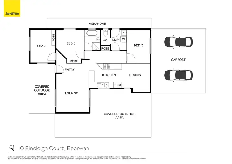 Floorplan of Homely house listing, 10 Einsleigh Court, Beerwah QLD 4519