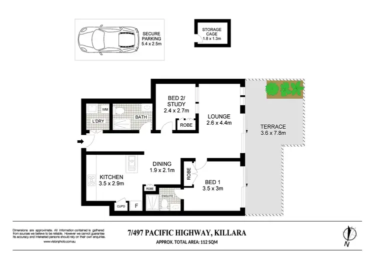 Floorplan of Homely apartment listing, 7/497-507 Pacific Highway, Killara NSW 2071