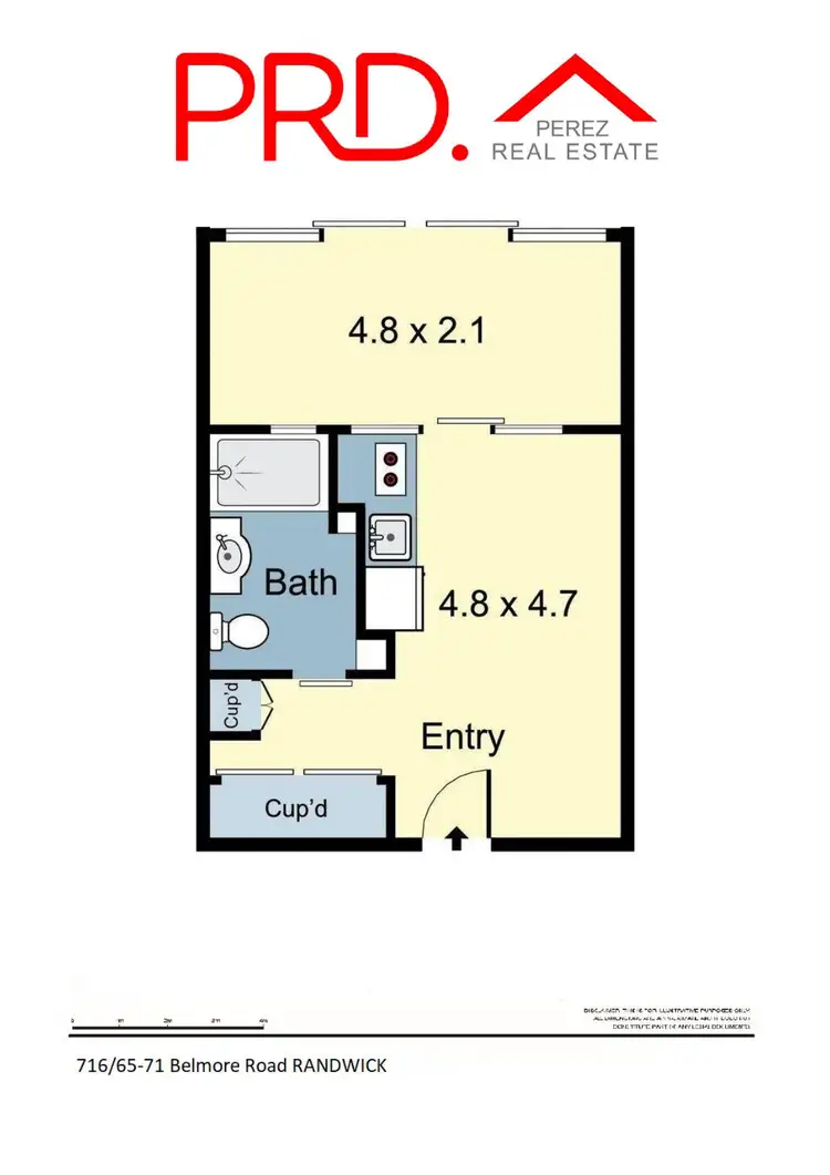 Floorplan of Homely studio listing, 716/65-71 Belmore Road, Randwick NSW 2031
