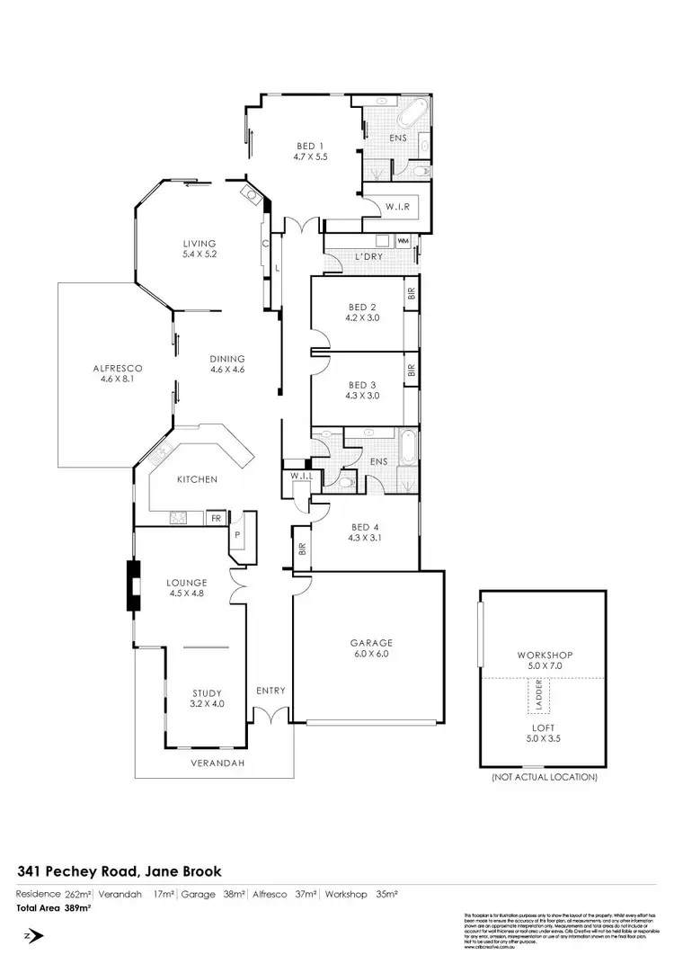 Floorplan of Homely house listing, 341 Pechey Road, Jane Brook WA 6056