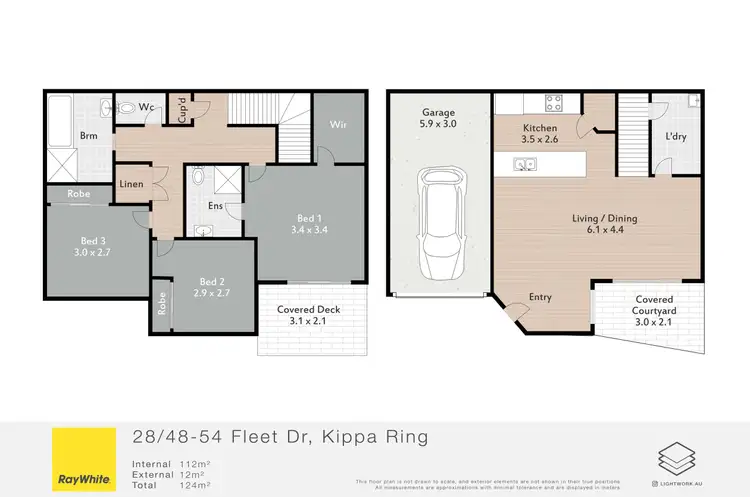 Floorplan of Homely townhouse listing, 28/48-54 Fleet Drive, Kippa-Ring QLD 4021