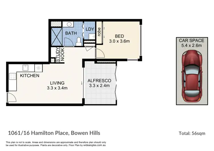 Floorplan of Homely apartment listing, 1061/16 Hamilton Place, Bowen Hills QLD 4006