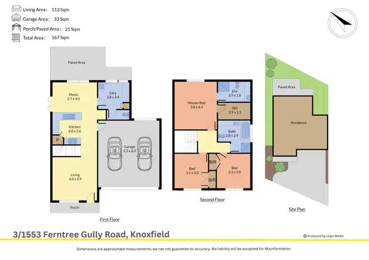 Floorplan of Homely townhouse listing, 3/1553 Ferntree Gully Road, Knoxfield VIC 3180