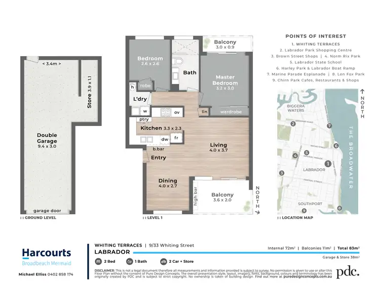 Floorplan of Homely apartment listing, 9/33 Whiting Street, Labrador QLD 4215