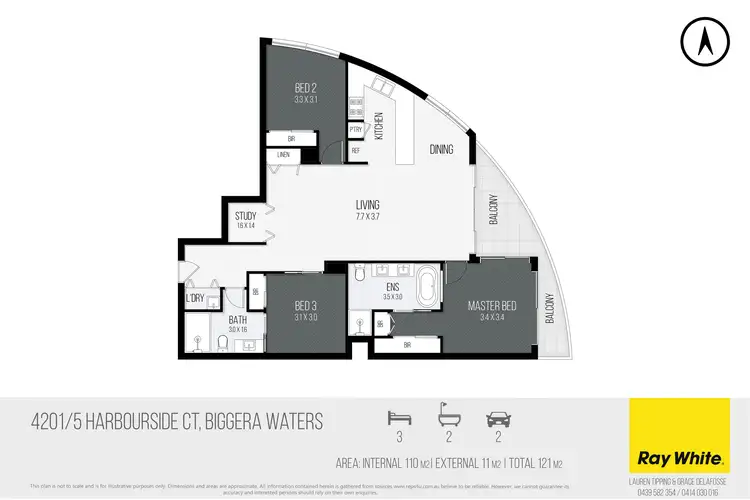 Floorplan of Homely apartment listing, 4201/5 Harbour Side Court, Biggera Waters QLD 4216