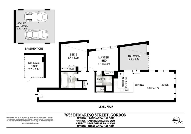 Floorplan of Homely apartment listing, 76/35-39 Dumaresq Street, Gordon NSW 2072