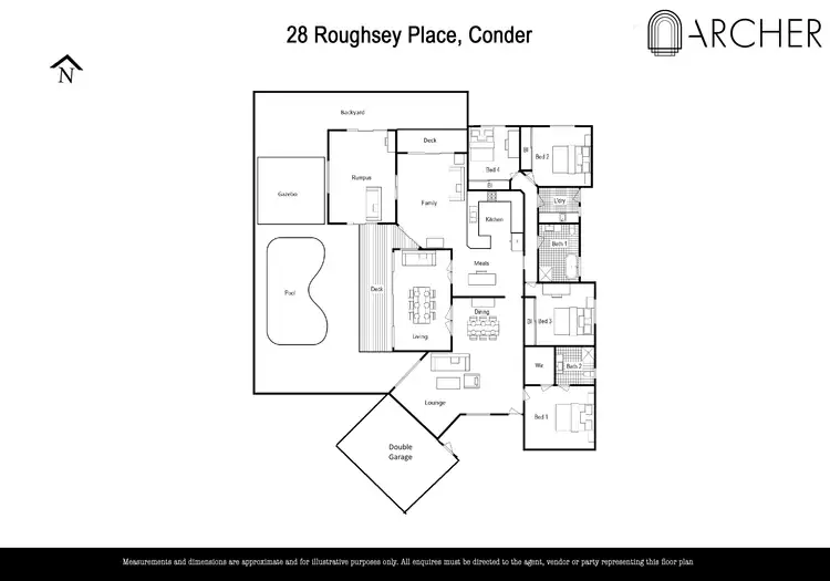 Floorplan of Homely house listing, 28 Roughsey Place, Conder ACT 2906