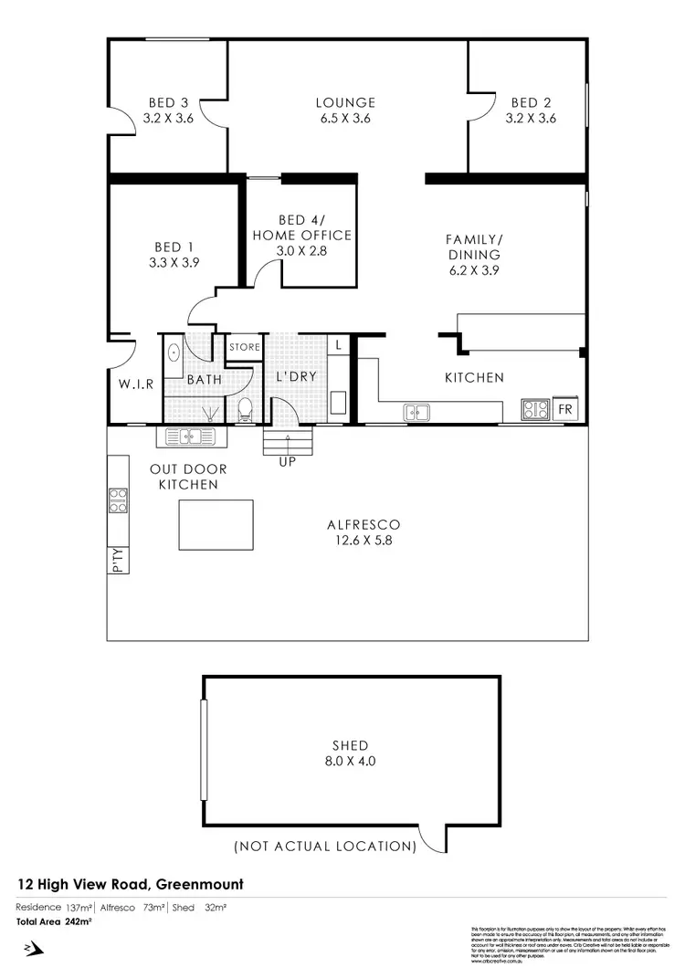 Floorplan of Homely house listing, 12 High View Road, Greenmount WA 6056