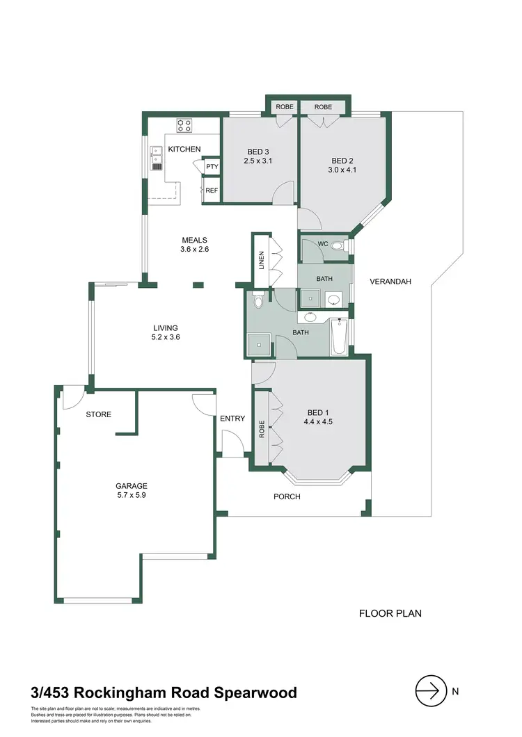 Floorplan of Homely unit listing, 3/453 Rockingham Road, Spearwood WA 6163