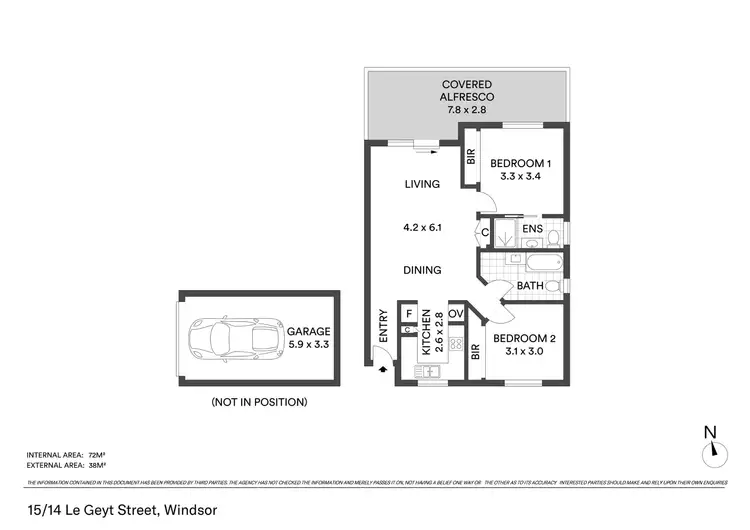 Floorplan of Homely apartment listing, 15/14 Le Geyt Street, Windsor QLD 4030