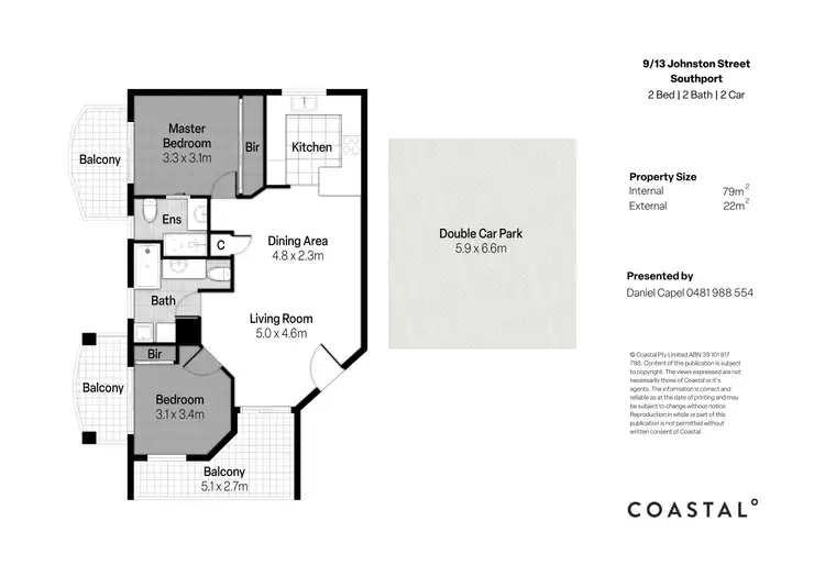 Floorplan of Homely townhouse listing, 9/13 Johnston Street, Southport QLD 4215