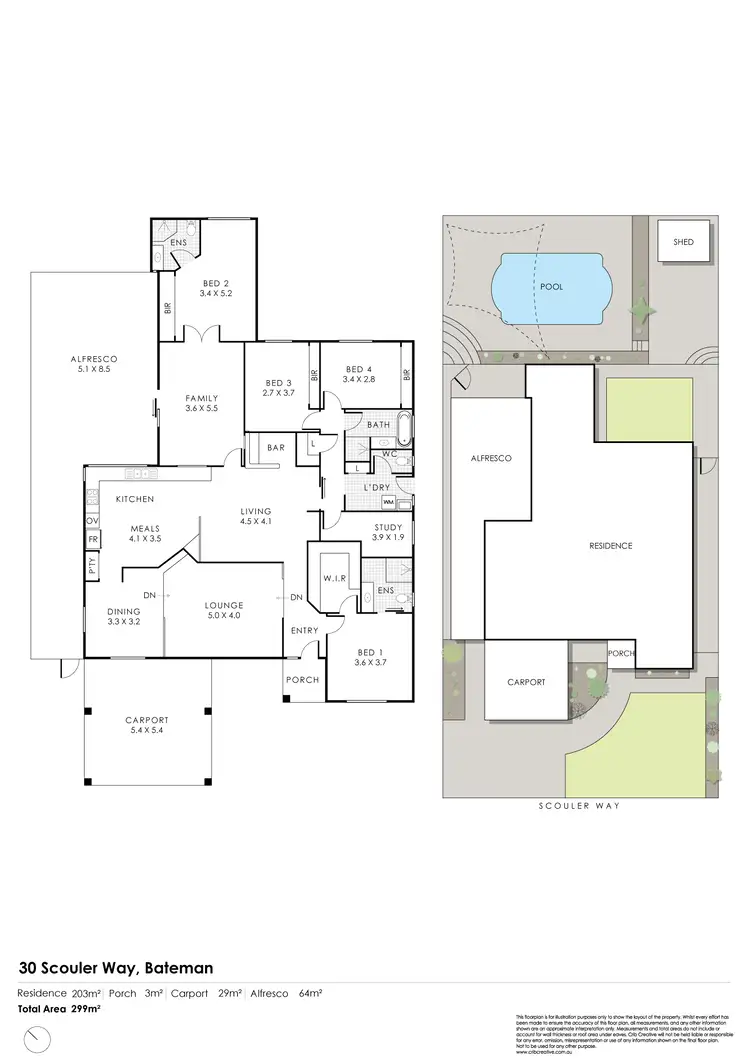 Floorplan of Homely house listing, 30 Scouler Way, Bateman WA 6150