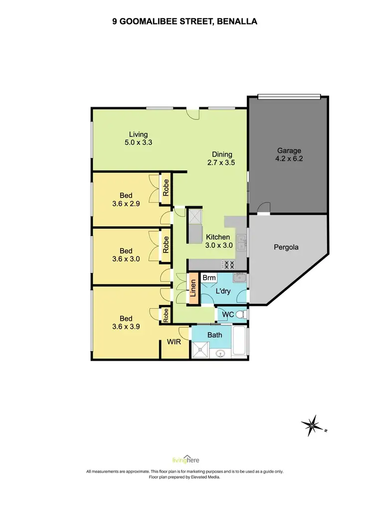 Floorplan of Homely house listing, 9 Goomalibee Street, Benalla VIC 3672