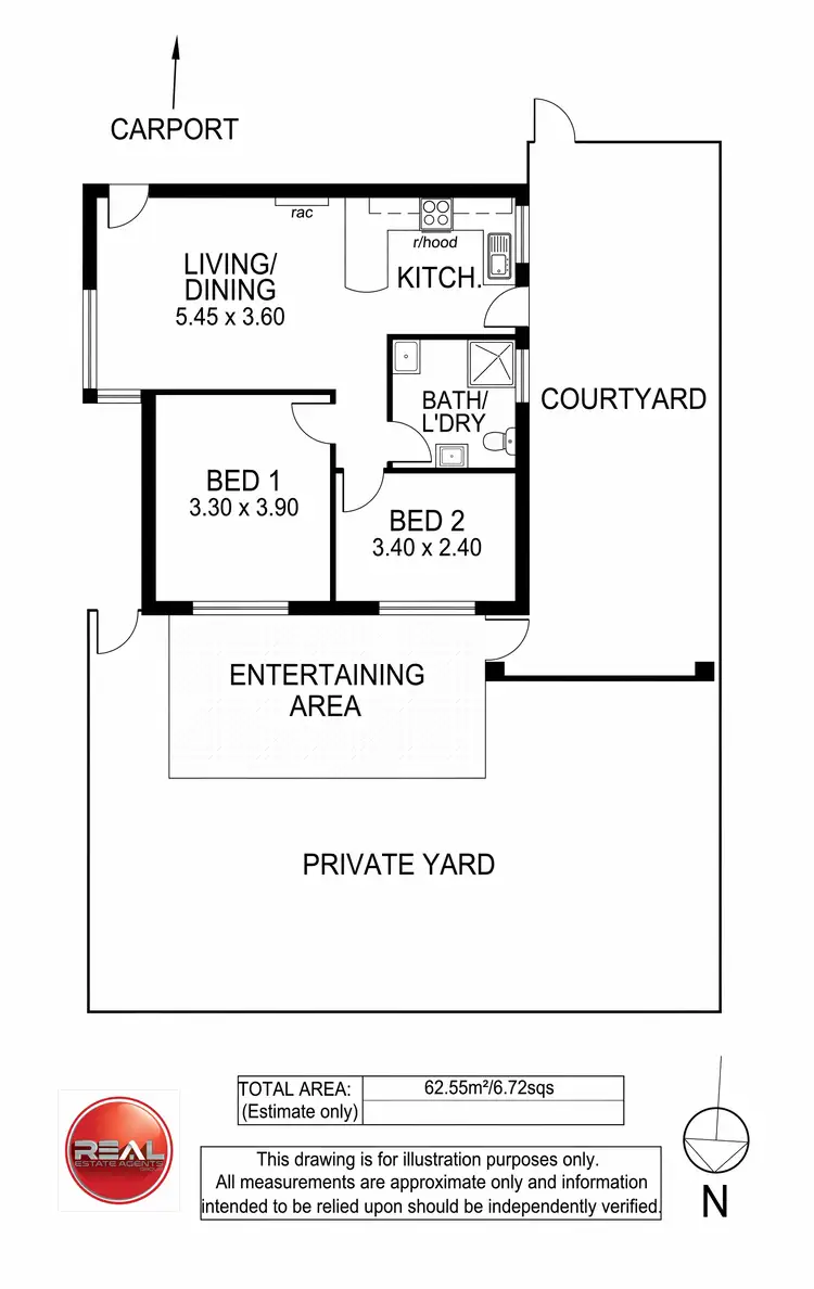 Floorplan of Homely unit listing, 1/28 Hinton Street, Underdale SA 5032