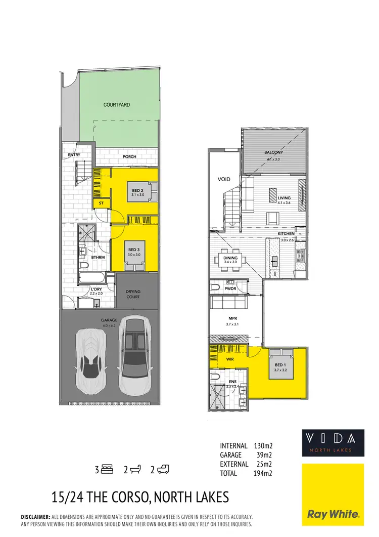 Floorplan of Homely townhouse listing, 15/24 The Corso, North Lakes QLD 4509
