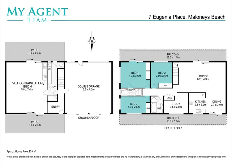 Floorplan of Homely house listing, 7 Eugenia Place, Maloneys Beach NSW 2536